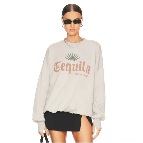 REVOLVE Tops - Revolve Gray 'Tequila' Sweatshirt